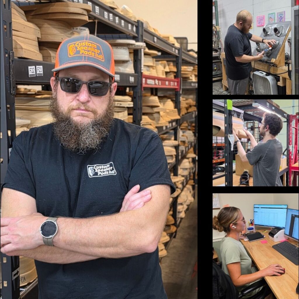 custom speaker pods team image collage including brandon shinoski