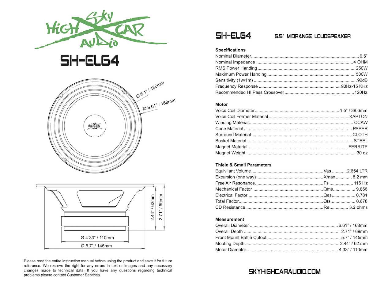Sky High Car Audio SH-EL64 6.5 Midrange Speaker - 500 Watts 4 ohm (Single) - Image 4