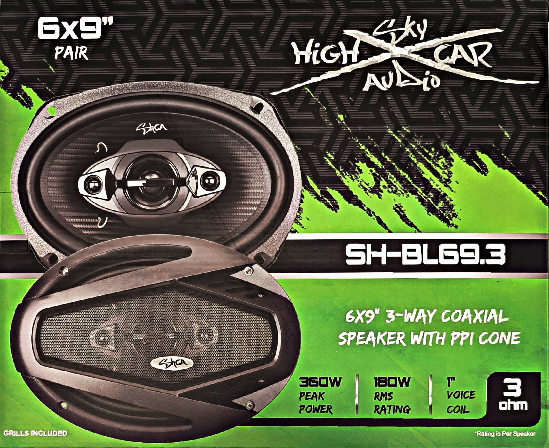 Sky High Car Audio BL69.3 6x9" Coaxial 3 Ohms - Image 11