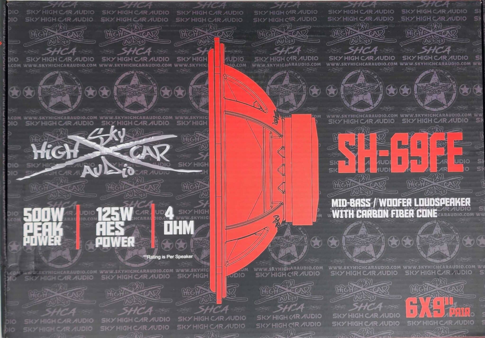 Sky High Car Audio SH-69FE 6x9" Mid Woofer Pair w/ Carbon Fiber Cone - Image 9