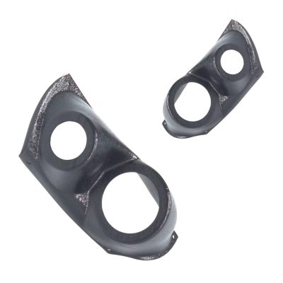 A-Pillar Custom Speaker Pods for the 2000-2006 Cadillac Escalade Chevrolet Avalanche Silverado Tahoe Suburban GMC Sierra Yukon to hold 3.5 in and 2.0 in speakers for car audio installation upgrade