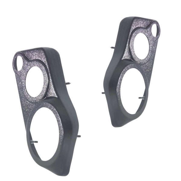 Front Door Custom Speaker Pods for the 2000-2006 Cadillac Escalade Chevrolet Avalanche Silverado Tahoe Suburban GMC Sierra Yukon to hold 6.5 in and 4.0 in and 2.0 in speakers for car audio installation upgrade