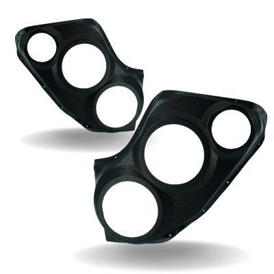 Front Door Custom Speaker Pods for the 2000-2006 Cadillac Escalade Chevrolet Avalanche Silverado Tahoe Suburban GMC Sierra Yukon to hold Dual 6.5 in and 4.0 in speakers for car audio installation upgrade