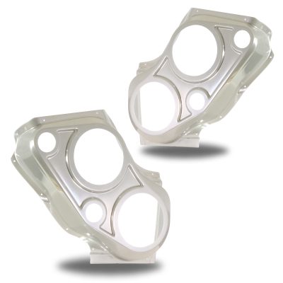 Front Door Custom Speaker Pods for the 2000-2006 Cadillac Escalade Chevrolet Avalanche Silverado Tahoe Suburban GMC Sierra Yukon to hold Dual 6.5 in and Dual 2.0 in speakers for car audio installation upgrade
