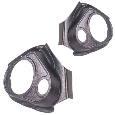 Front Door Custom Speaker Pods for the 2002-2005 Dodge Ram to hold 8.0 in and 3.5 in speakers for car audio installation upgrade