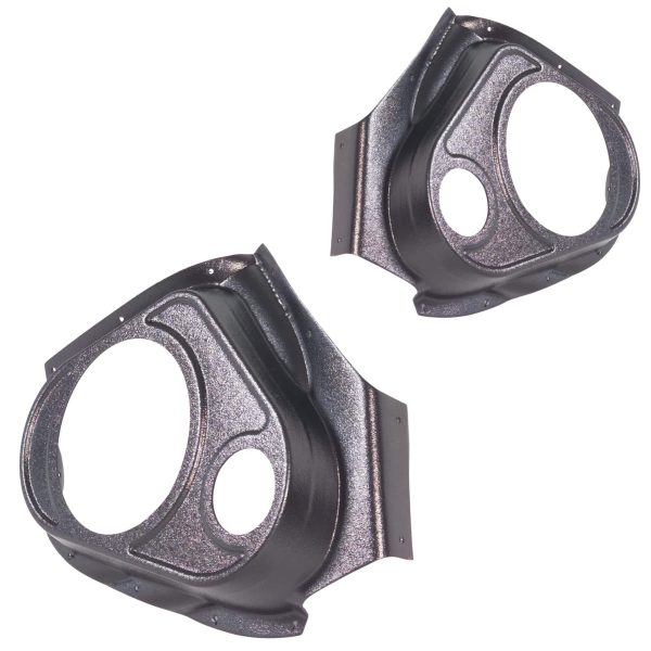 Front Door Custom Speaker Pods for the 2002-2005 Dodge Ram to hold 8.0 in and 3.5 in speakers for car audio installation upgrade