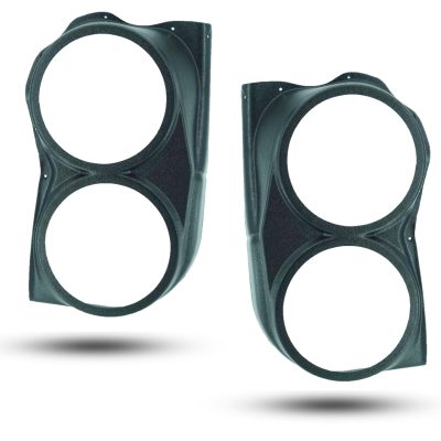Rear Door Custom Speaker Pods for the 2004-2007 Infiniti QX56 Nissan Armada Titan to hold Dual 8.0 in speakers for car audio installation upgrade
