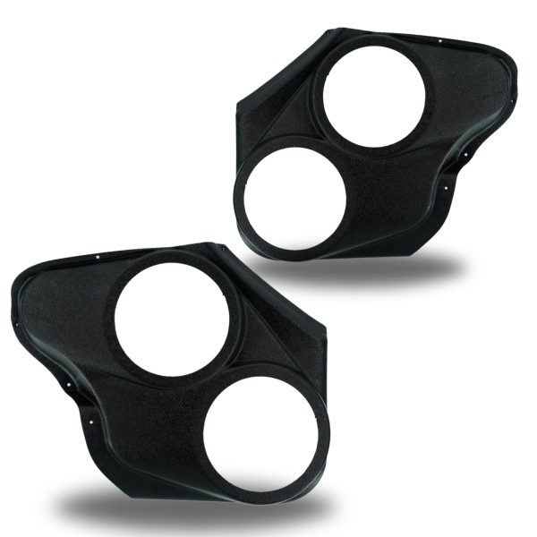 Front Door Custom Speaker Pods for the 2006-2015 Chevrolet Impala to hold Dual 6.5 in speakers for car audio installation upgrade