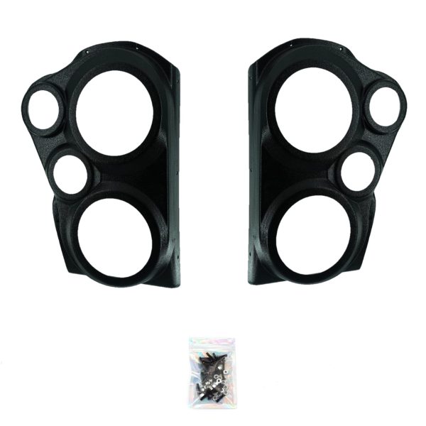Rear Door Custom Speaker Pods for the 2007-2009 Chevrolet Silverado GMC Sierra to hold Dual 6.5 in and Dual 3.5 in speakers for car audio installation upgrade