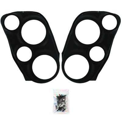 Front Door Custom Speaker Pods for the 2007-2009 Cadillac Escalade Chevrolet Avalanche Tahoe Silverado Suburban GMC Yukon Sierra to hold Dual 6.5 in and Dual 4.0 in speakers for car audio installation upgrade