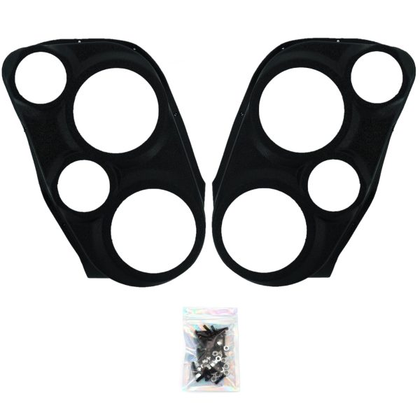 Front Door Custom Speaker Pods for the 2007-2009 Cadillac Escalade Chevrolet Avalanche Tahoe Silverado Suburban GMC Yukon Sierra to hold Dual 6.5 in and Dual 4.0 in speakers for car audio installation upgrade