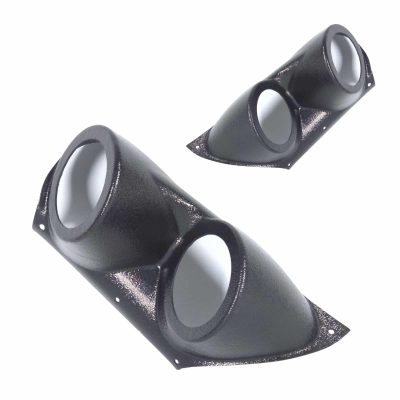 A-Pillar Custom Speaker Pods for the 2007-2009 Cadillac Escalade Chevrolet Avalanche Tahoe Silverado Suburban GMC Yukon Sierra to hold Dual 3.5 in speakers for car audio installation upgrade
