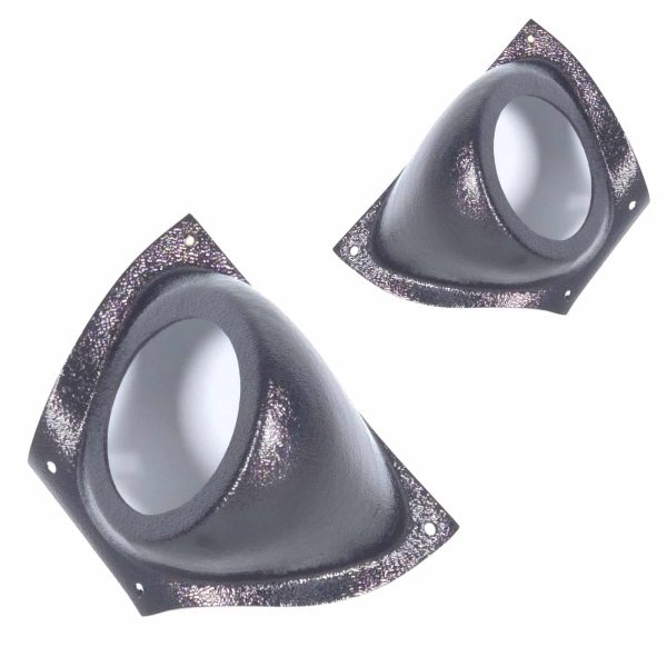 A-Pillar Custom Speaker Pods for the 2007-2009 Cadillac Escalade Chevrolet Avalanche Tahoe Silverado Suburban GMC Yukon Sierra to hold 3.5 in speakers for car audio installation upgrade