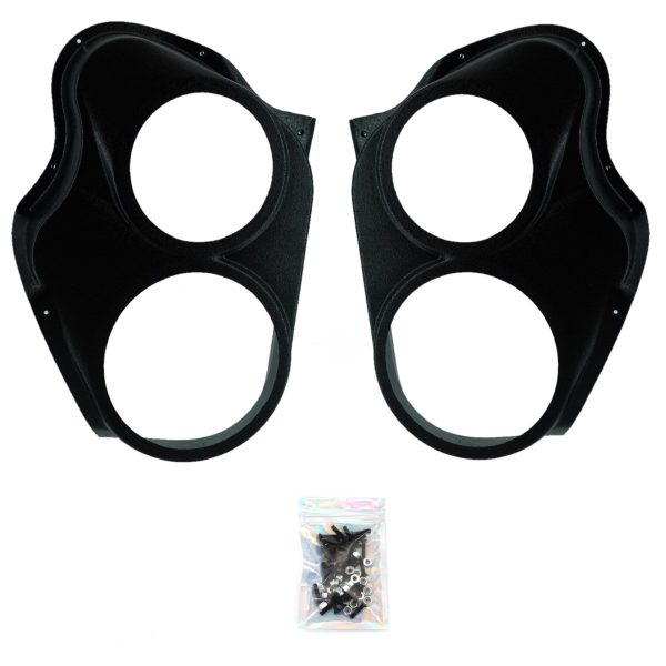 Front Door Custom Speaker Pods for the 2010-2013 Chevrolet Silverado GMC Sierra to hold 8.0 in and 6.5 in speakers for car audio installation upgrade