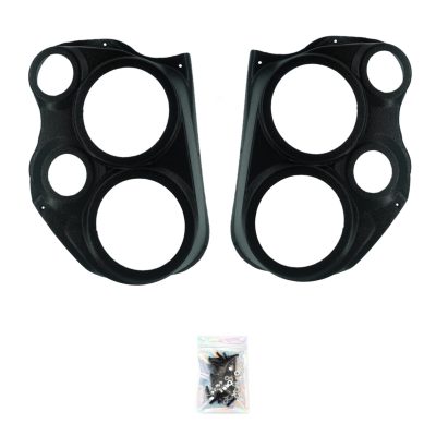 Front Door Custom Speaker Pods for the 2010-2013 Chevrolet Silverado GMC Sierra to hold Dual 6.5 in and Dual 3.5 in speakers for car audio installation upgrade