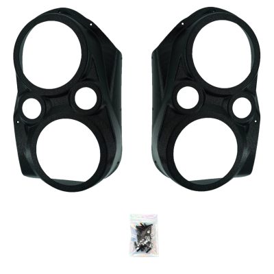 Front Door Custom Speaker Pods for the 2010-2013 Chevrolet Silverado GMC Sierra to hold Dual 6.5 in and Dual 2.0 in speakers for car audio installation upgrade