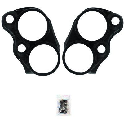 Front Door Custom Speaker Pods for the 2007-2009 Cadillac Escalade Chevrolet Avalanche Tahoe Silverado Suburban GMC Yukon Sierra to hold Dual 8.0 in and Dual 2.0 in speakers for car audio installation upgrade
