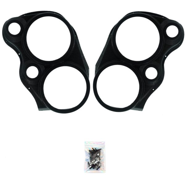 Front Door Custom Speaker Pods for the 2007-2009 Cadillac Escalade Chevrolet Avalanche Tahoe Silverado Suburban GMC Yukon Sierra to hold Dual 8.0 in and Dual 2.0 in speakers for car audio installation upgrade