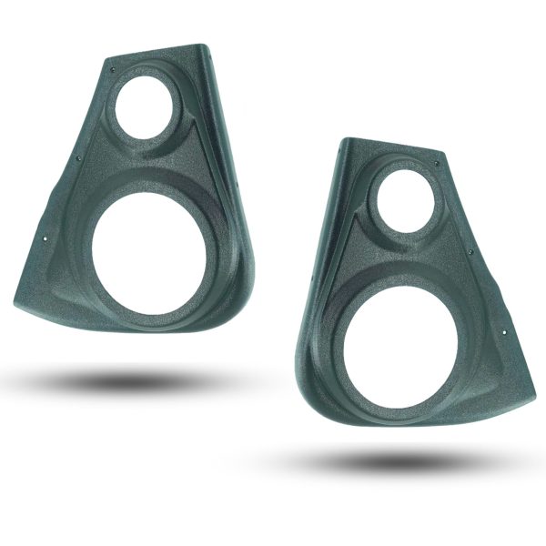 Rear Door Custom Speaker Pods for the 2014-2023 Jeep Cherokee to hold 6.5 in and 3.5 in speakers for car audio installation upgrade