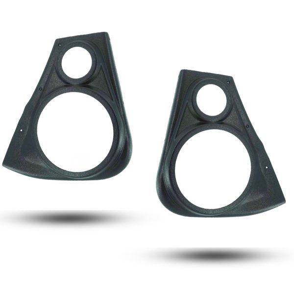 Rear Door Custom Speaker Pods for the 2014-2023 Jeep Cherokee to hold 8.0 in and 3.5 in speakers for car audio installation upgrade