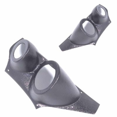 A-Pillar Custom Speaker Pods for the 2015-2020 Ford F-150 F-250F-350 to hold 3.5 in and 2.0 in speakers for car audio installation upgrade