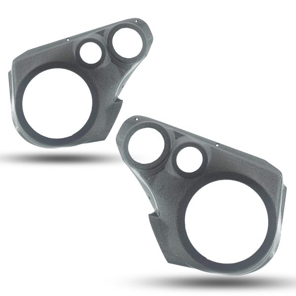 Front Door Custom Speaker Pods for the 2018-2024 Toyota Camry to hold 6.5 in and 3.5 in and 2.0 in speakers for car audio installation upgrade