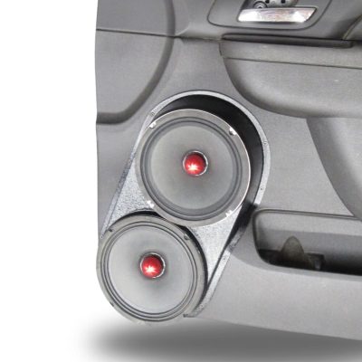 Front Door Custom Speaker Pods for the 2007-2009 Cadillac Escalade Chevrolet Avalanche Tahoe Silverado Suburban GMC Yukon Sierra to hold Dual 8.0 in speakers for car audio installation upgrade