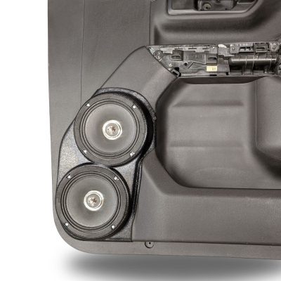 Front Door Custom Speaker Pods for the 2019-2023 Chevrolet Silverado GMC Sierra to hold Dual 6.5 in speakers for car audio installation upgrade