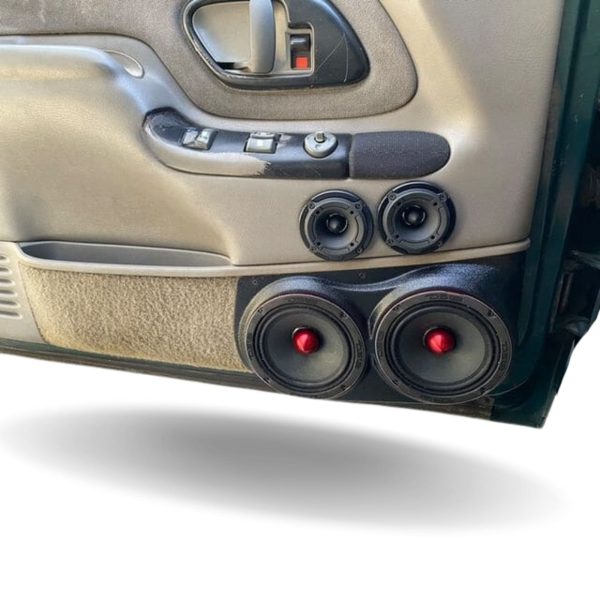 customer image Speaker Upgrade for the Front Door of your 1995-1999 Chevrolet Tahoe, Suburban, Silverado; GMC Yukon, Sierra. Easy installation of a Dual 6.5" Midrange for the most powerful car stereo possible.