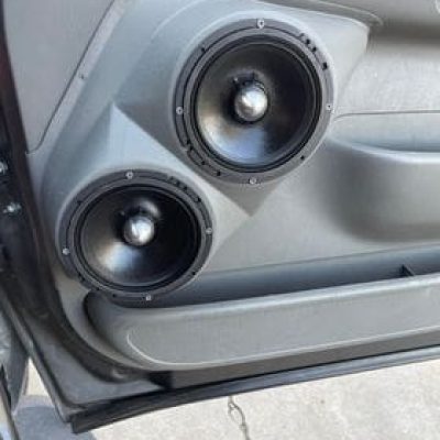 Front Door Custom Speaker Pods for the 1999-2007 Ford Excursion F-250F-350 to hold Dual 6.5 in speakers for car audio installation upgrade
