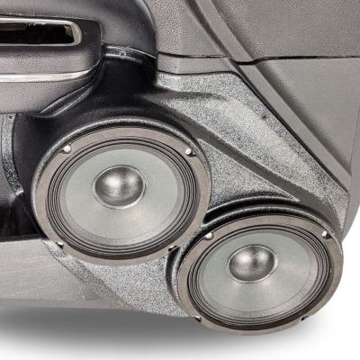 Front Door Custom Speaker Pods for the 2011-2023 Chrysler 300C Dodge Charger to hold Dual 6.5 in speakers for car audio installation upgrade