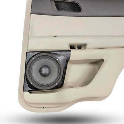 Rear Door Custom Speaker Pods for the 2011-2015 Ford Explorer to hold 8.0 in speakers for car audio installation upgrade