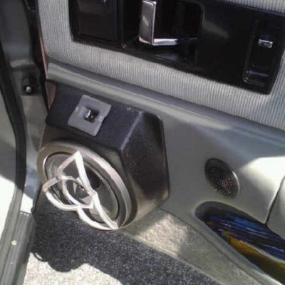 Rear Door Custom Speaker Pods for the 1992-1996 Chevrolet Caprice Impala to hold 6.5 in speakers for car audio installation upgrade