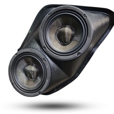 Front Door Custom Speaker Pods for the 1999-2007 Ford Excursion F-250F-350 to hold Dual 6.5 in speakers for car audio installation upgrade
