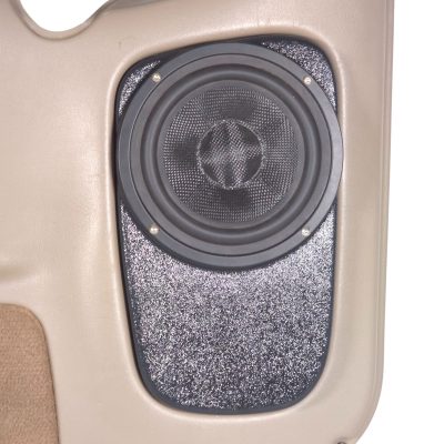 Rear Door Custom Speaker Pods for the 2000-2006 Cadillac Escalade Chevrolet Avalanche Silverado Tahoe Suburban GMC Sierra Yukon to hold 6.5 in speakers for car audio installation upgrade