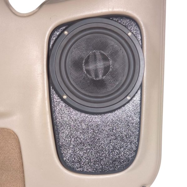 Rear Door Custom Speaker Pods for the 2000-2006 Cadillac Escalade Chevrolet Avalanche Silverado Tahoe Suburban GMC Sierra Yukon to hold 6.5 in speakers for car audio installation upgrade