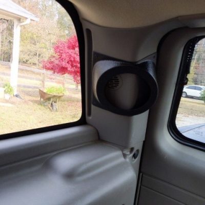 Rear D-Pillar Custom Speaker Pods for the 2000-2006 Cadillac Escalade Chevrolet Avalanche Silverado Tahoe Suburban GMC Sierra Yukon to hold 6.5 in speakers for car audio installation upgrade