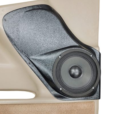 Front Door Custom Speaker Pods for the 2000-2006 Cadillac Escalade Chevrolet Avalanche Silverado Tahoe Suburban GMC Sierra Yukon to hold 6.5 in and 5.25 in speakers for car audio installation upgrade