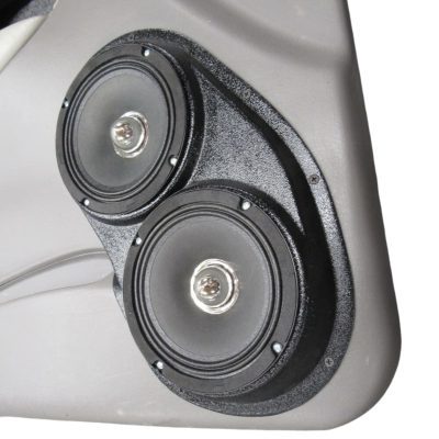 Front Door Custom Speaker Pods for the 2002-2005 Chevrolet Trailblazer to hold Dual 6.5 in speakers for car audio installation upgrade