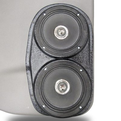 Rear Door Custom Speaker Pods for the 2002-2005 Chevrolet Trailblazer to hold Dual 6.5 in speakers for car audio installation upgrade