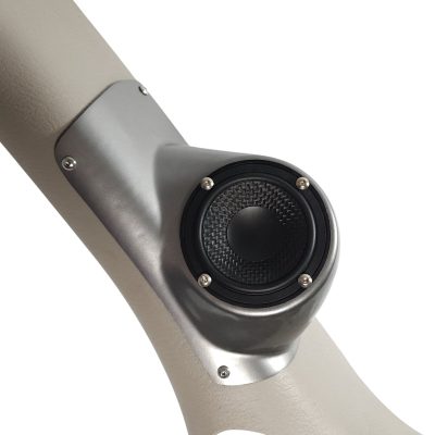 A-Pillar Custom Speaker Pods for the 2002-2005 Dodge Ram Ram to hold 3.5 in speakers for car audio installation upgrade