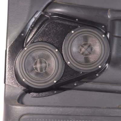 Front Door Custom Speaker Pods for the 2002-2005 Dodge Ram to hold Dual 6.5 in speakers for car audio installation upgrade