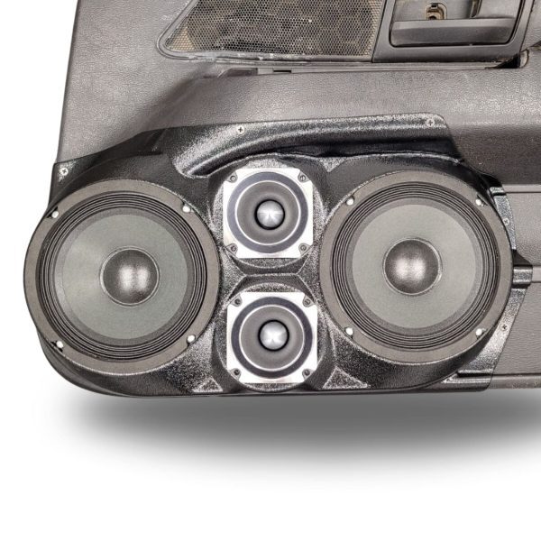 center ortho Speaker Upgrade for the Front Door of your 2003-2008 Ford Crown Victoria, Mercury Grand Marquis, Marauder. Easy installation of a Dual 6.5" Midrange and Dual 3.5" Super Tweeter for the most powerful car stereo possible.