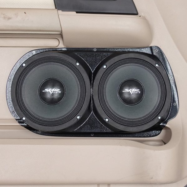 center ortho Speaker Upgrade for the Front Door of your 2003-2006 Ford Expedition. Easy installation of a Dual 8" Midrange for the most powerful car stereo possible.