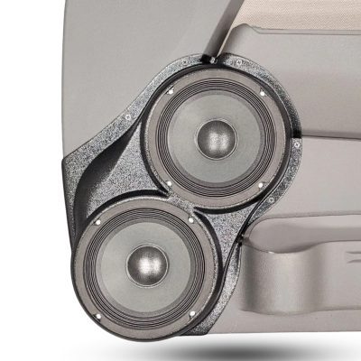 Front Door Custom Speaker Pods for the 2004-2012 Chevrolet Colorado GMC Canyon to hold Dual 6.5 in speakers for car audio installation upgrade
