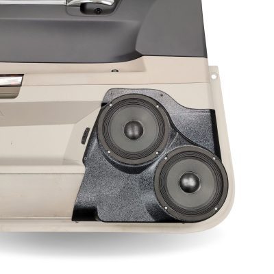Front Door Custom Speaker Pods for the 2005-2007 Chrysler 300C to hold Dual 6.5 in speakers for car audio installation upgrade