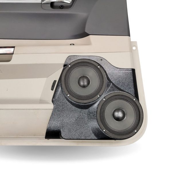 Front Door Custom Speaker Pods for the 2005-2007 Chrysler 300C to hold Dual 6.5 in speakers for car audio installation upgrade