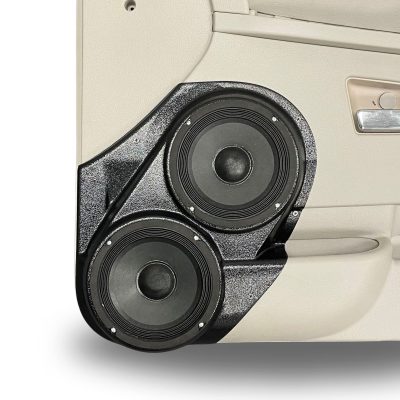 Front Door Custom Speaker Pods for the 2005-2010 Jeep GrandCherokee to hold Dual 6.5 in speakers for car audio installation upgrade