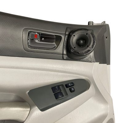 Front Door Custom Speaker Pods for the 2005-2008 Toyota Tacoma to hold 3.5 in speakers for car audio installation upgrade