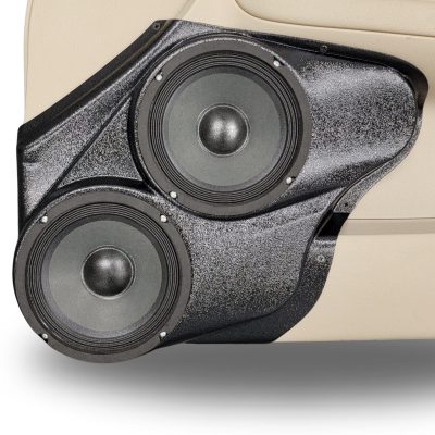 Front Door Custom Speaker Pods for the 2006-2015 Chevrolet Impala to hold Dual 6.5 in speakers for car audio installation upgrade